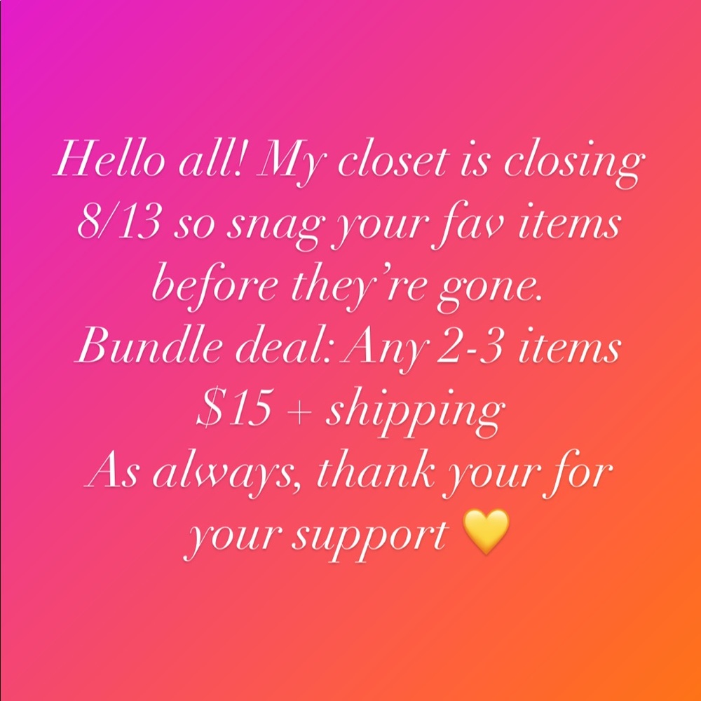 ✨ BUBDLE DEAL ✨ CLOSET CLOSING 8/13 ✨